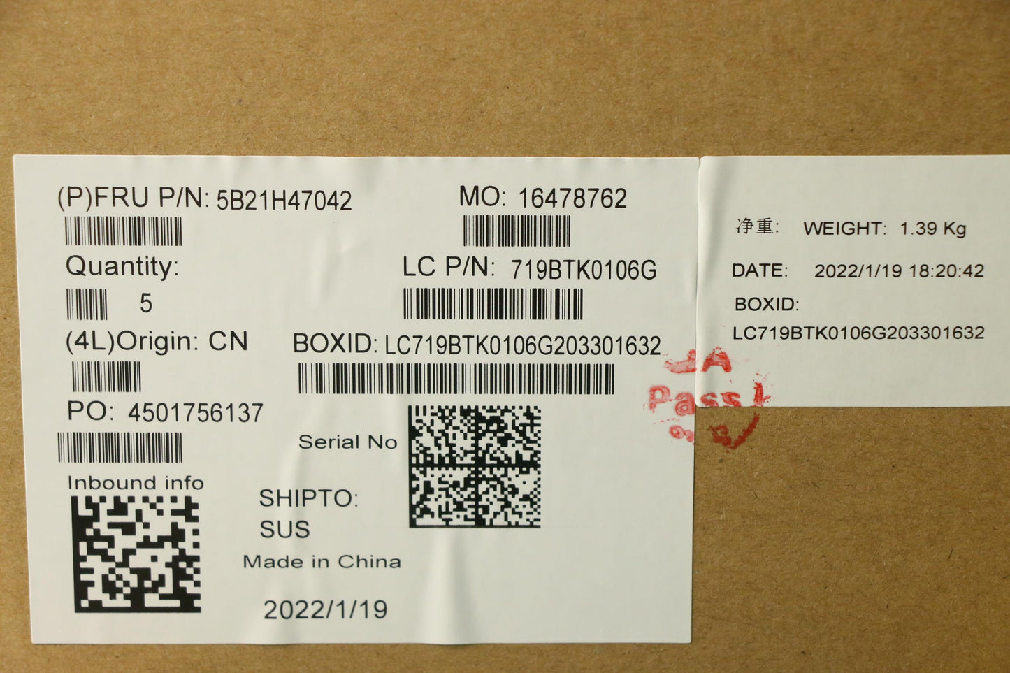 Lenovo Motherboard with i7-1165G7, AX201, Windows, TPM, and L3 Cache - 5B21H47042