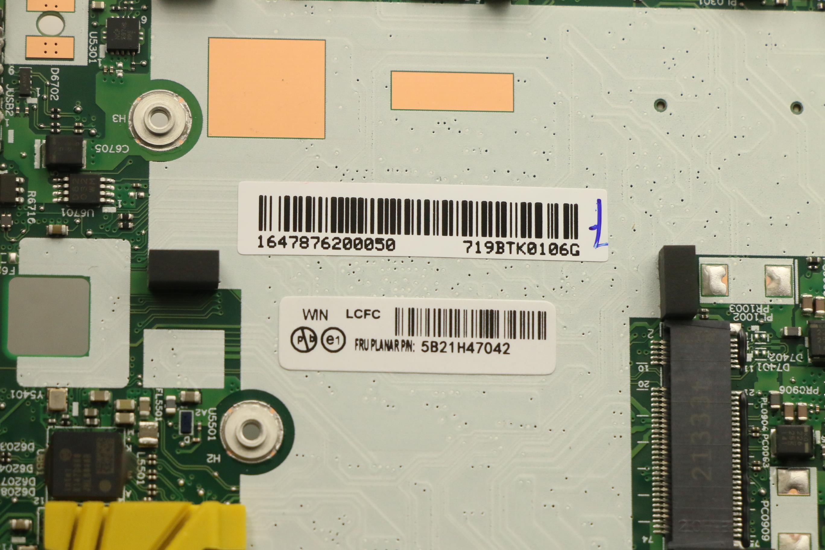 へへへ　lenobo Lenovo Motherboard with i7-1165G7, AX201, Windows, TPM, and L3