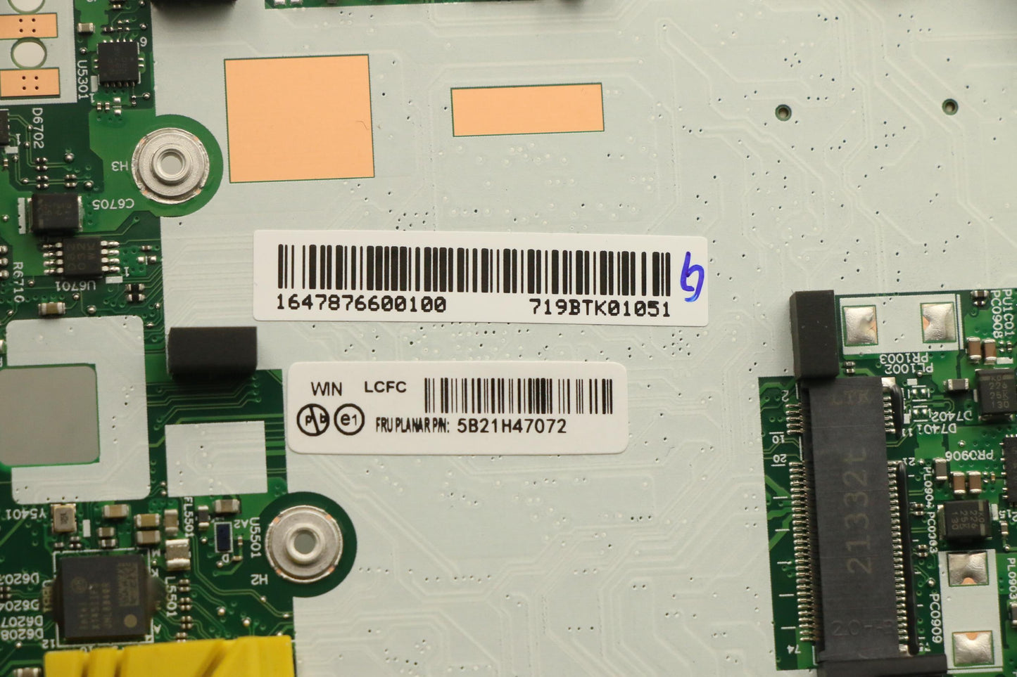 Lenovo BDPLANAR Motherboard, i5-1145G7, 8GB, 20V3 - 5B21H47072