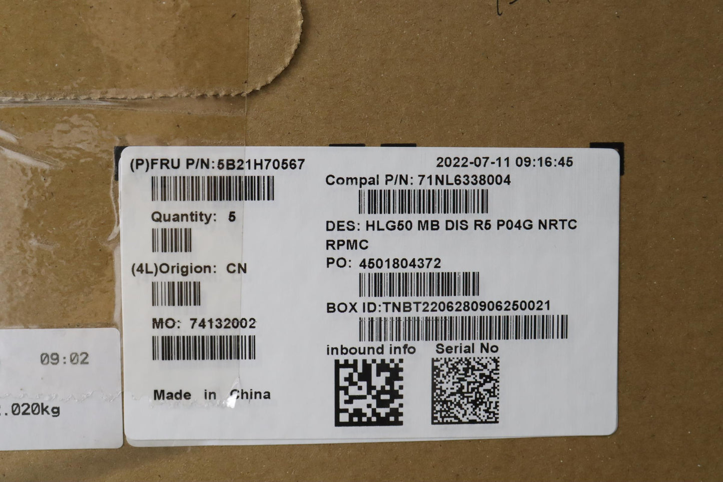 Lenovo Bdplanar Mb C82Sb Nok R56600H_ - 5B21H70567