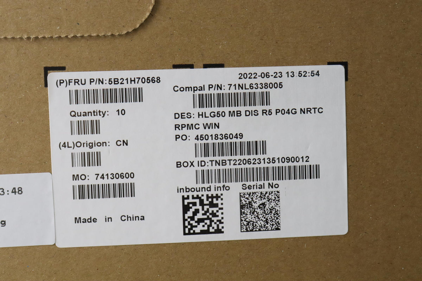 Lenovo Bdplanar Mb C82Sb Win R56600H_ - 5B21H70568