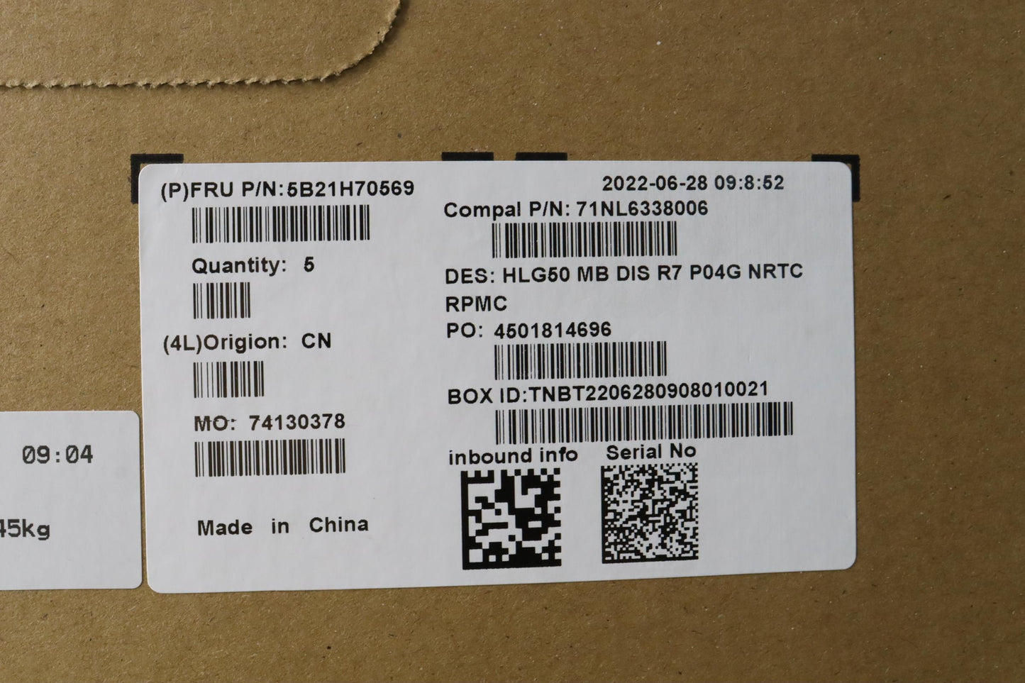 Lenovo Bdplanar Mb C82Sb Nok R76800H_ - 5B21H70569