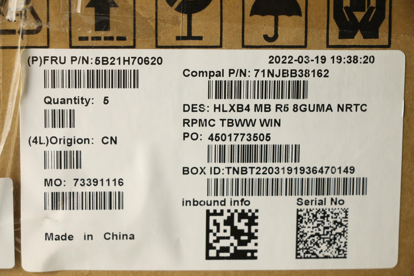 Lenovo Bdplanar Mbc21Dk Win R5Uma8G_N - 5B21H70620
