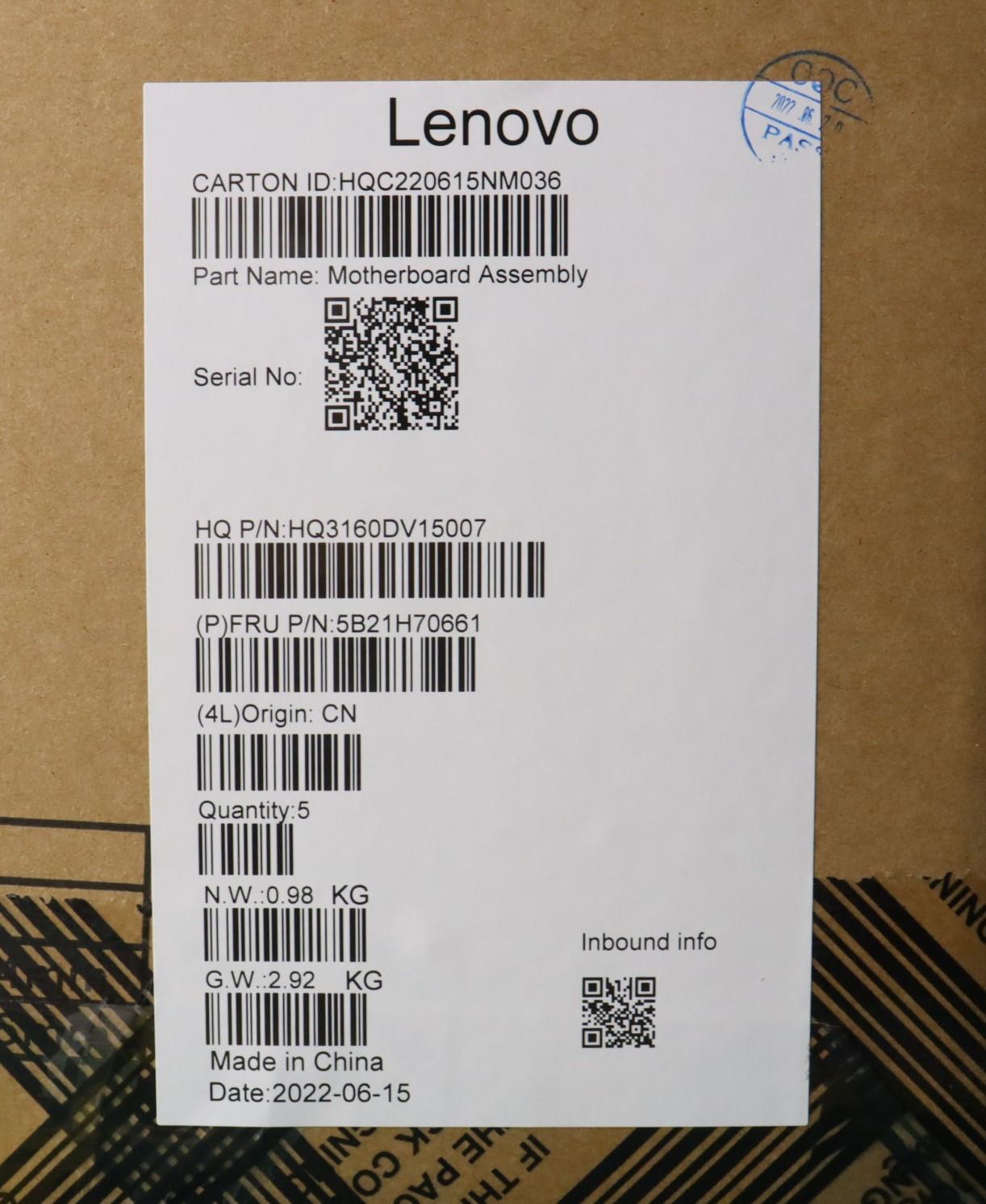 Lenovo Bdplanar Mb H 82Sk I512500H Um - 5B21H70661