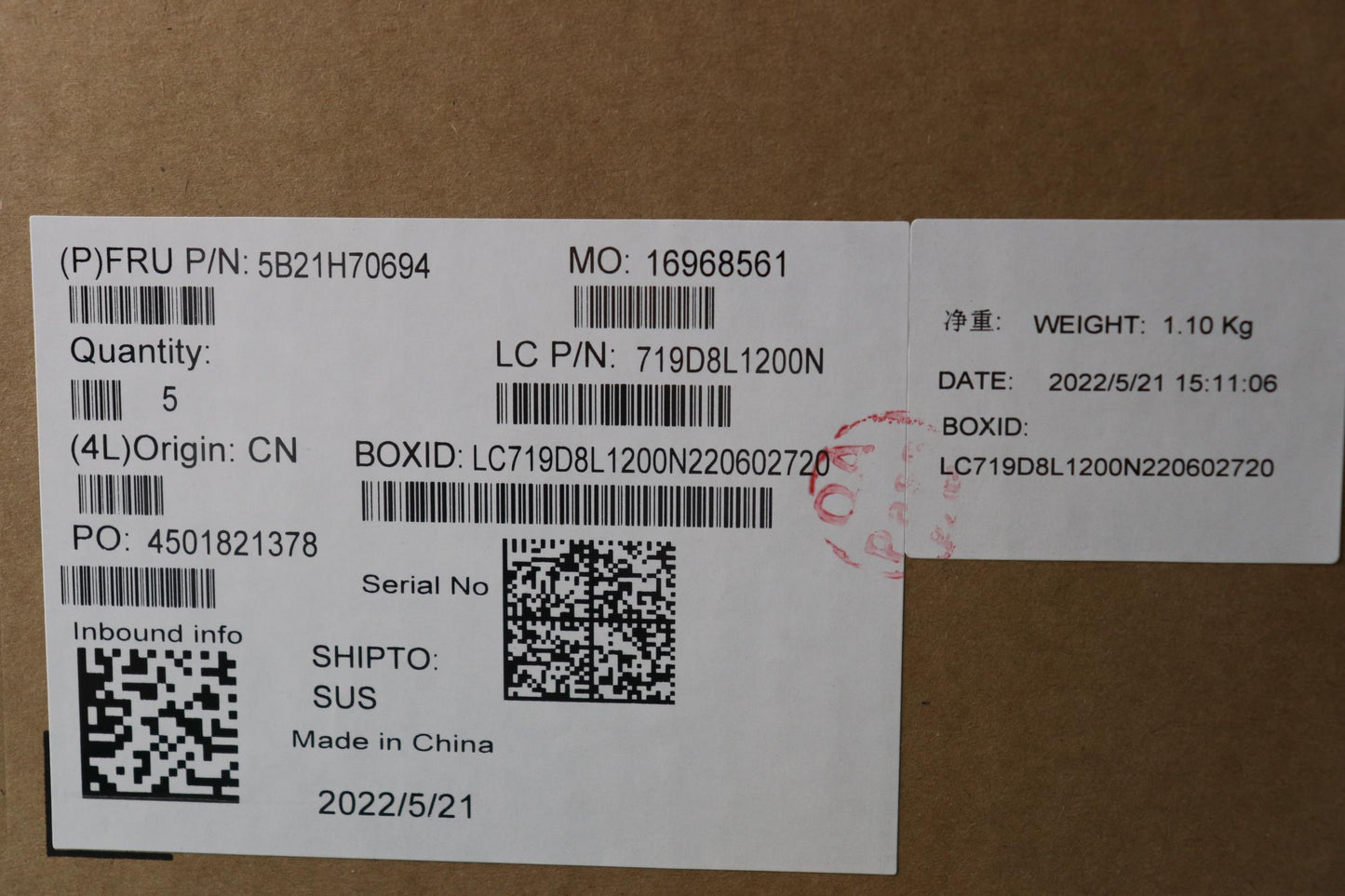 Lenovo Motherboard L82SF with Intel i7-1255U Processor, 12GB RAM - 5B21H70694