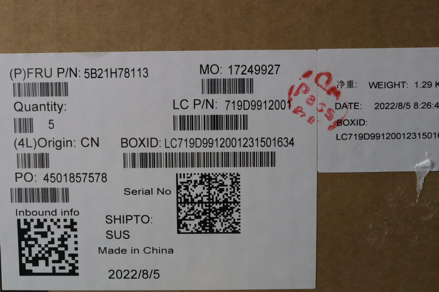 Lenovo Bdplanar Mbl82Ufi712700Harca37 - 5B21H78113