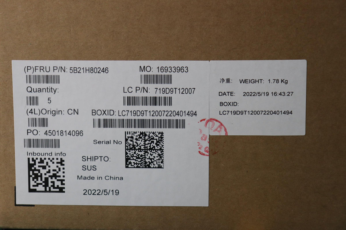 Lenovo Bdplanar Mbl82Tfwini712700Hrtx - 5B21H80246
