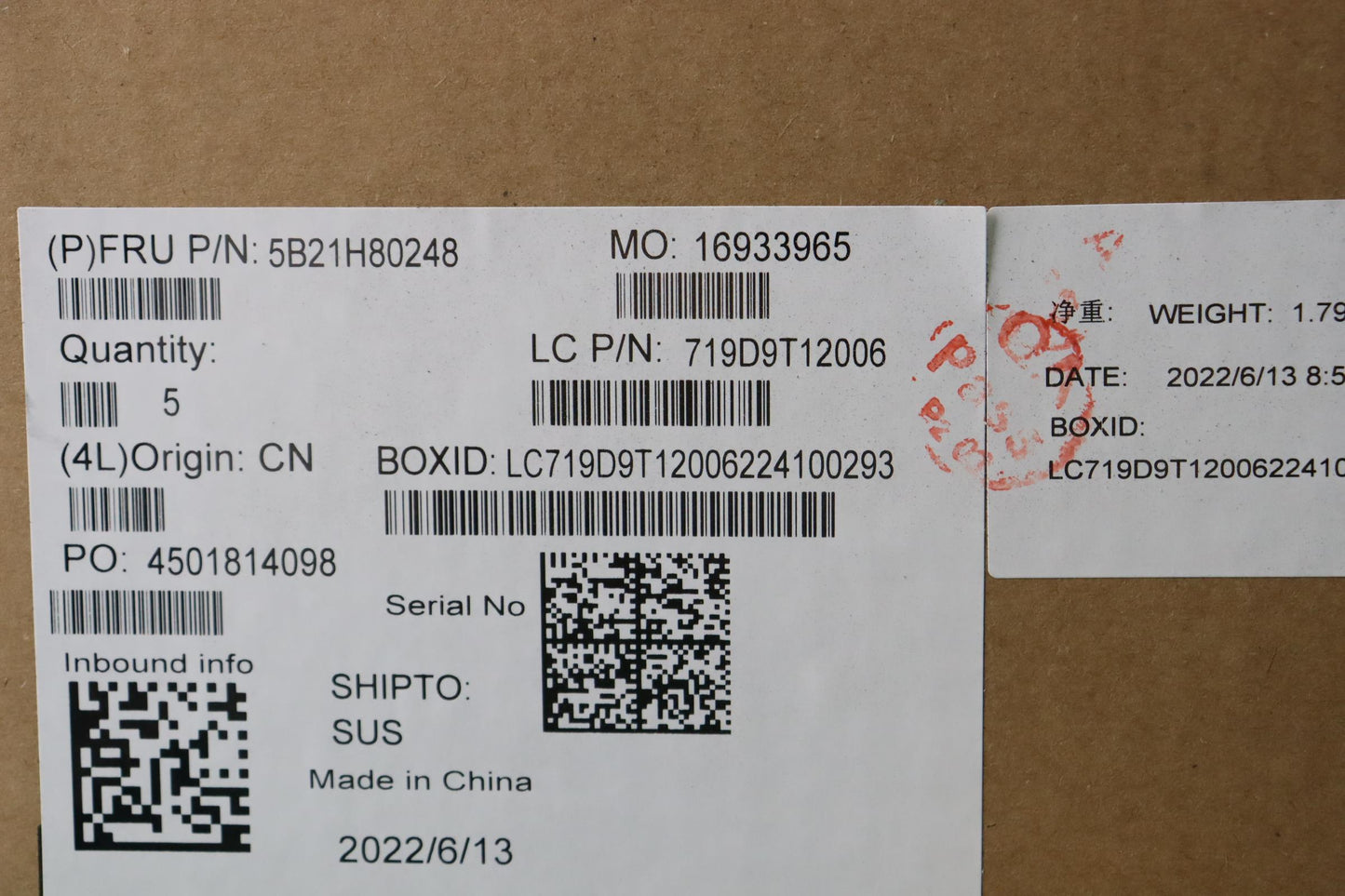 Lenovo Bdplanar Mbl82Tfwini712700H307 - 5B21H80248
