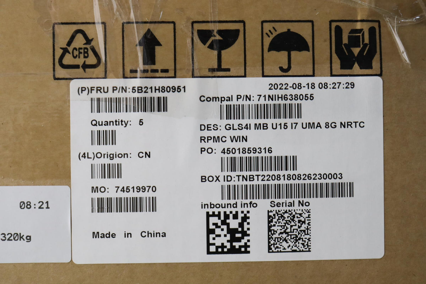 Lenovo Bdplanar Mb C82Sd Win I71255Uu - 5B21H80951