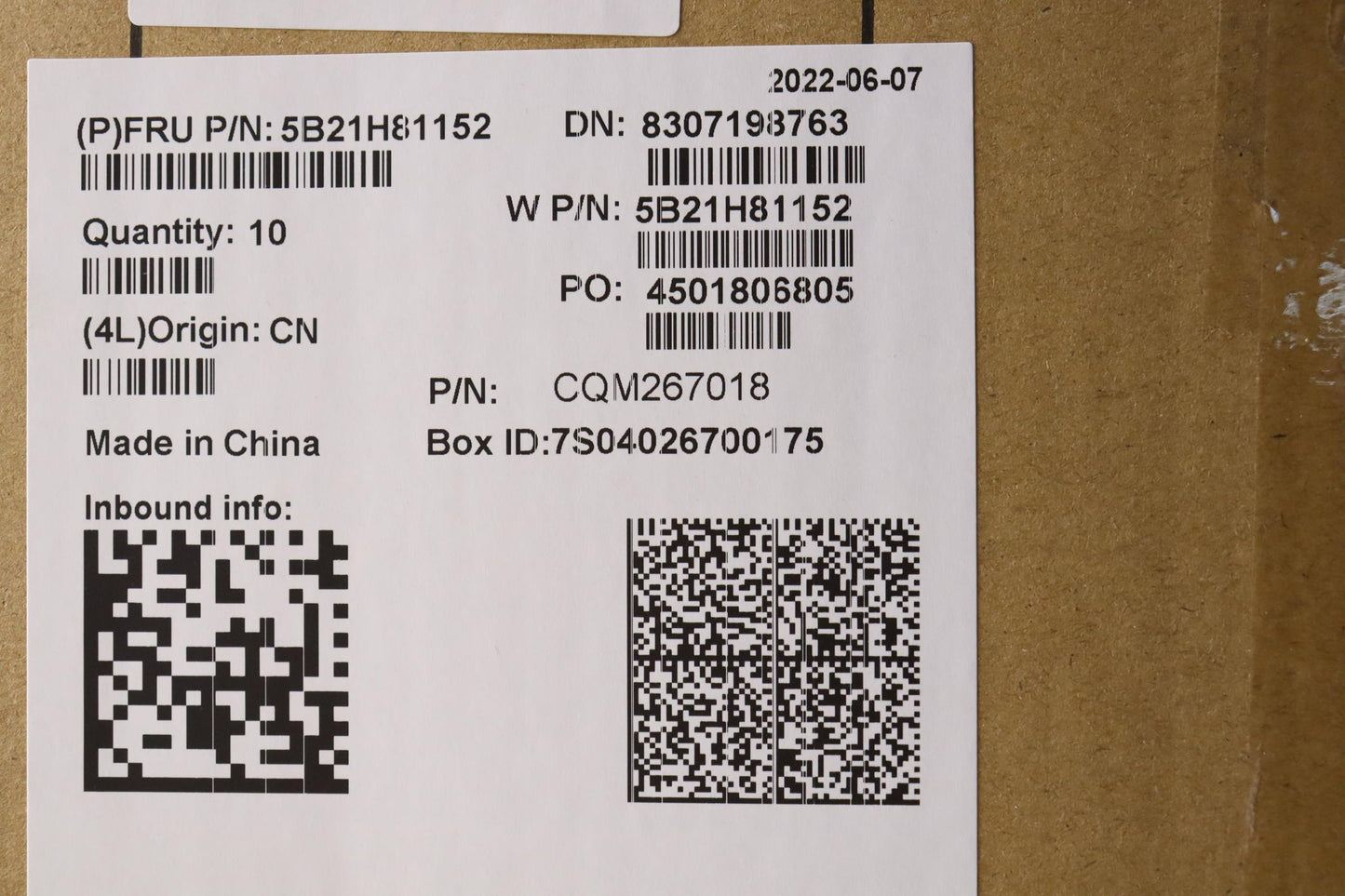 Lenovo Bdplanar Wi51240P16Gnadtl3Yabe - 5B21H81152