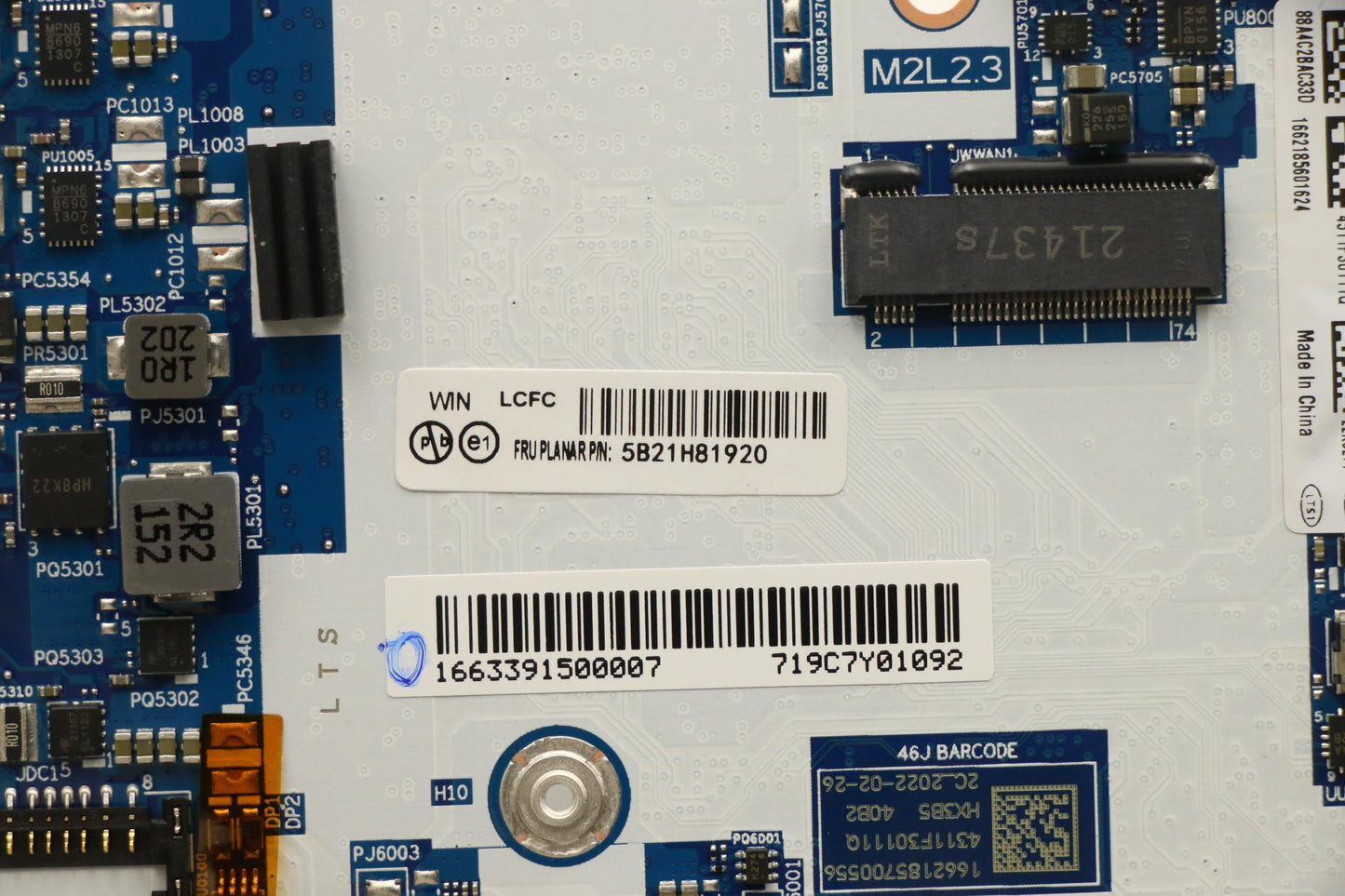 Lenovo Bdplanar Frur7P5850U32G Winy-D - 5B21H81920