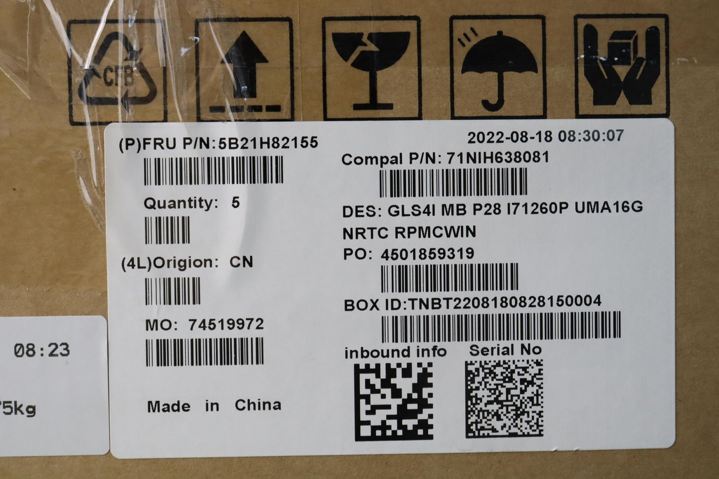 Lenovo Bdplanar Mb C82Sd Win I71260Pu - 5B21H82155