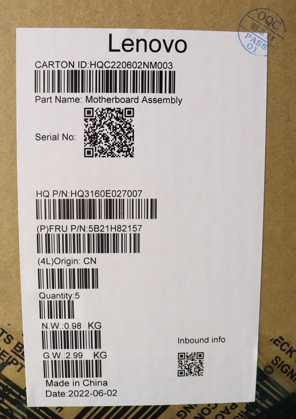 Lenovo Bdplanar Mb R56600Hsceuma16Gno - 5B21H82157