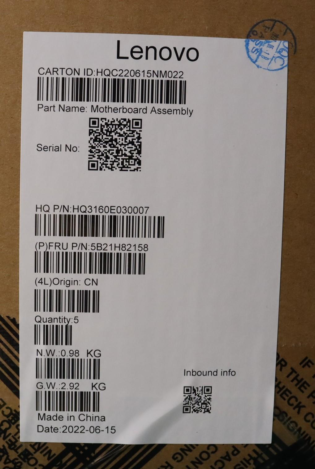 Lenovo Bdplanar Mb R76800Hsceuma16Gwi - 5B21H82158