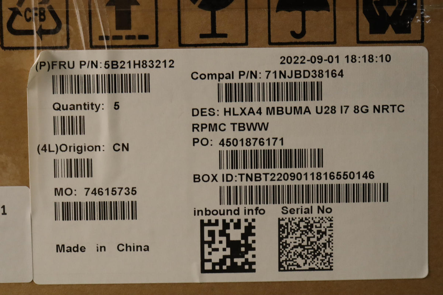 Lenovo Bdplanar Mbc21Dh Nok I71260Uma - 5B21H83212