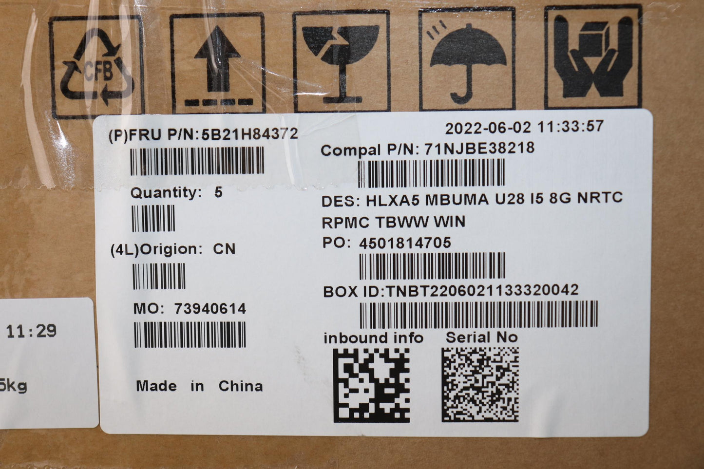Lenovo Bdplanar Mbc21Djwin I51240Uma8 - 5B21H84372
