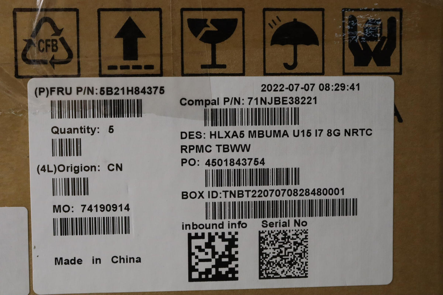 Lenovo Bdplanar Mbc21Dj Nok I71255Uma - 5B21H84375