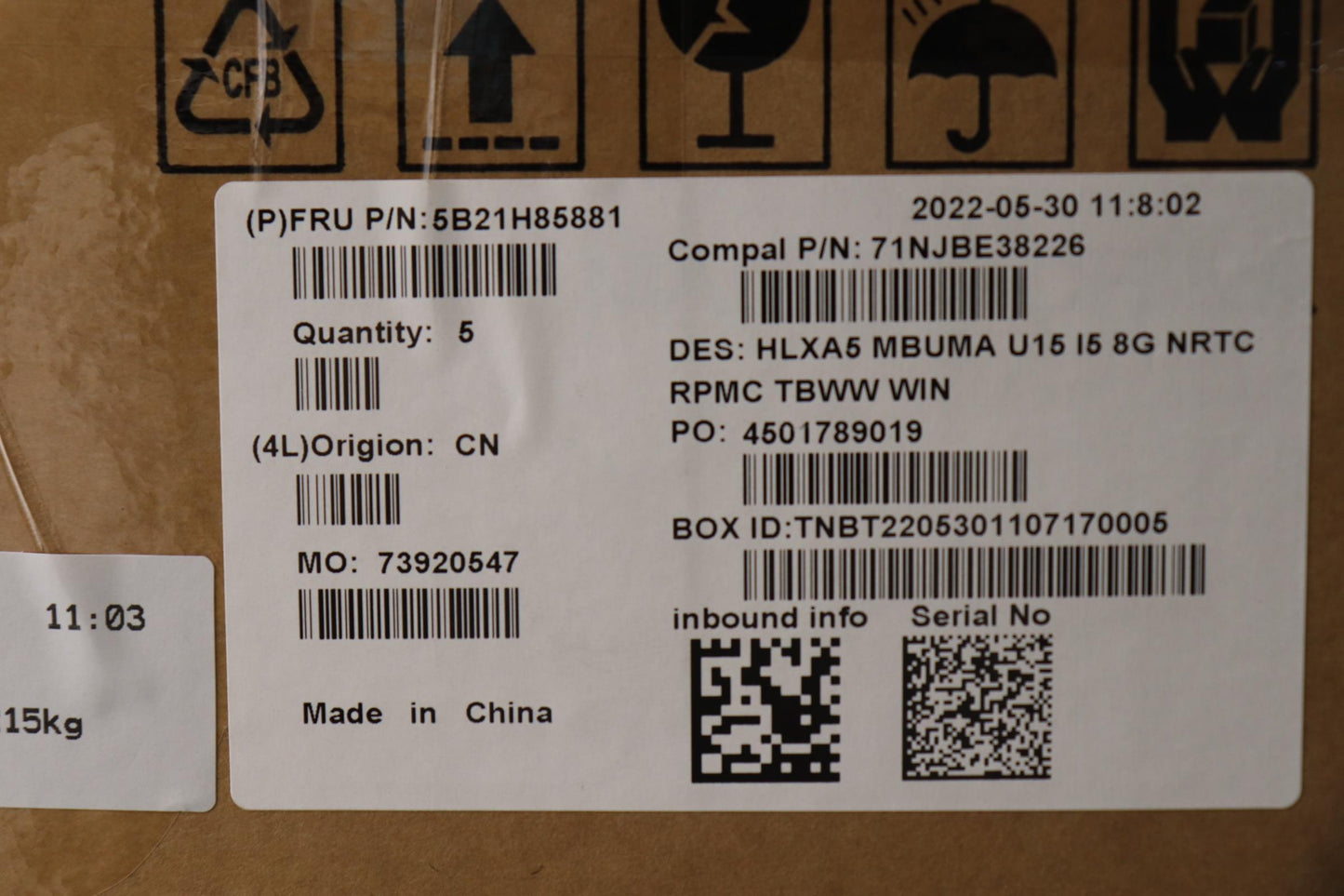 Lenovo Bdplanar Mbc21Dj Win I51235Uma - 5B21H85881