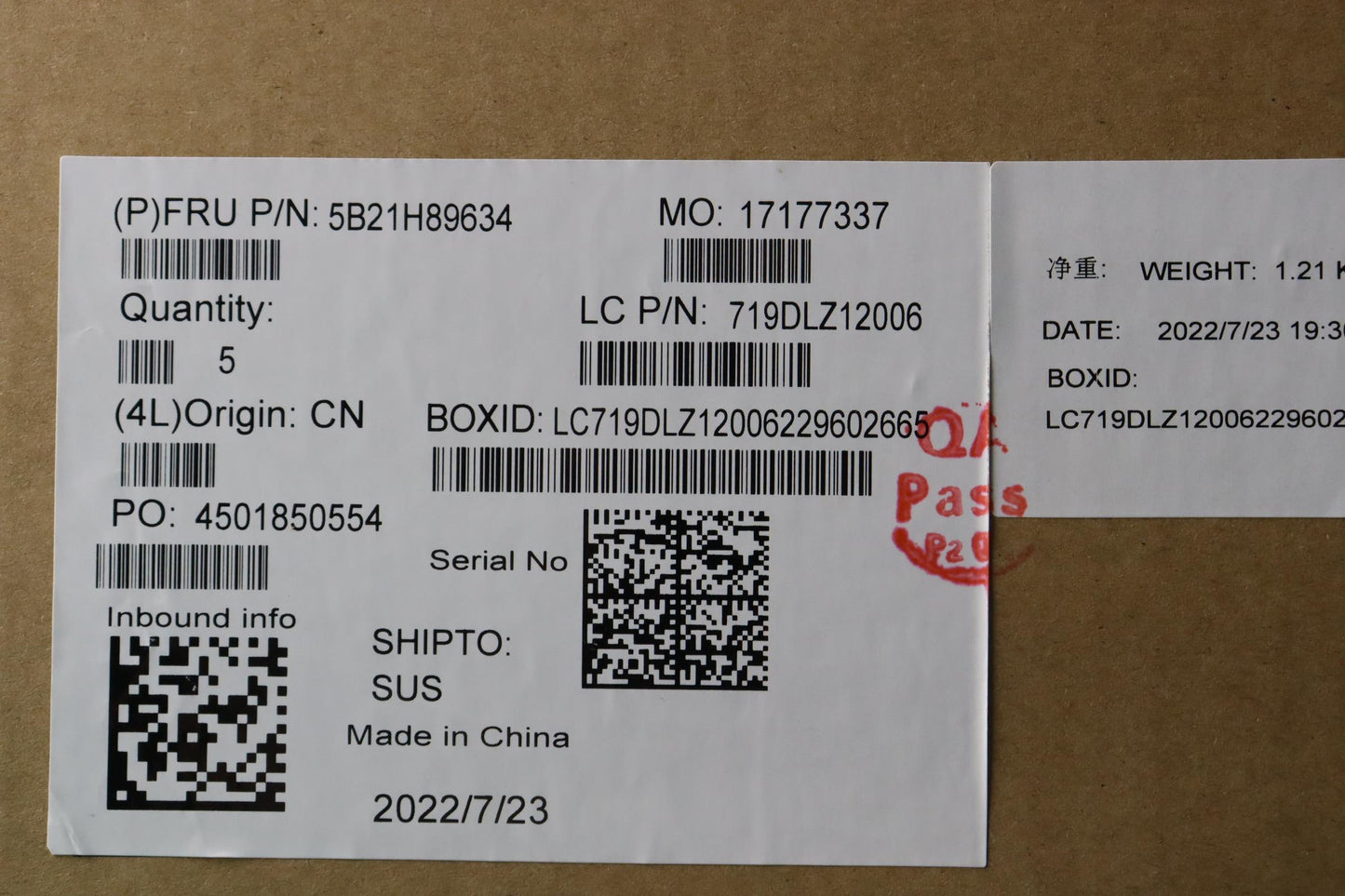 Lenovo Bdplanar Mbl21Ejr76800Huma16Gl - 5B21H89634