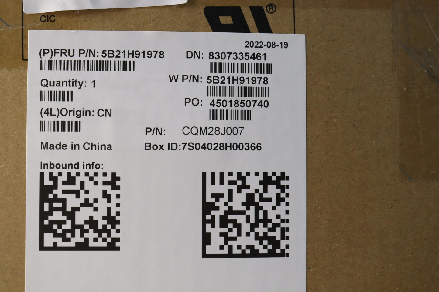 Lenovo Bdplanar Mbw21Arwini5 16G Ftpm - 5B21H91978