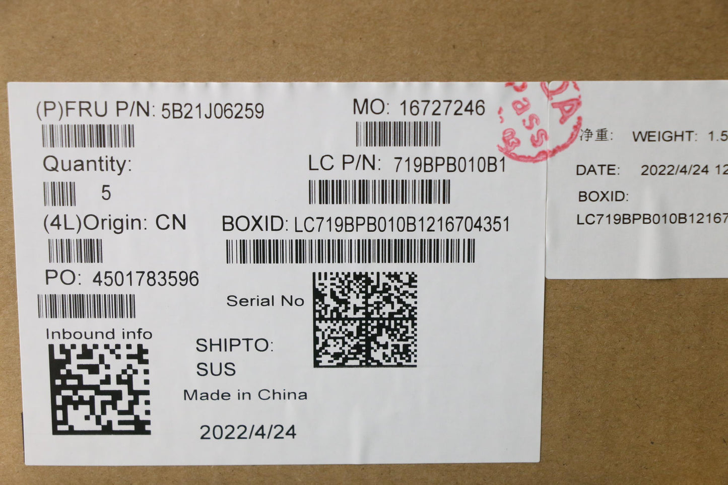 Lenovo Bdplanar I7-1165G7Mx450Hddndlw - 5B21J06259