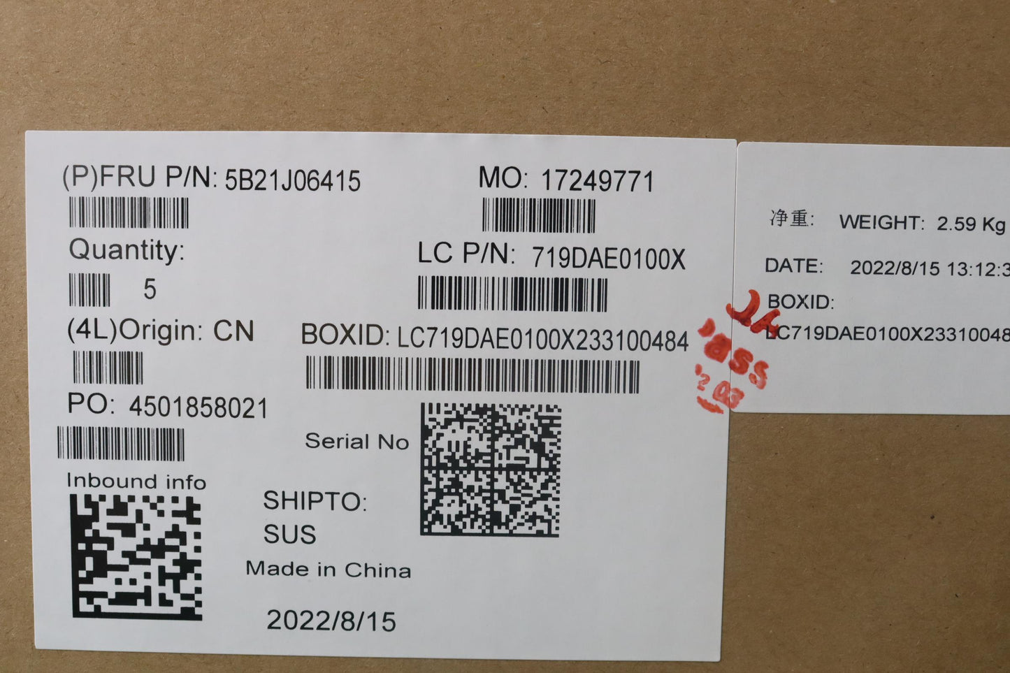 Lenovo Bdplanar I7-12700Ht600Ax211 Wn - 5B21J06415