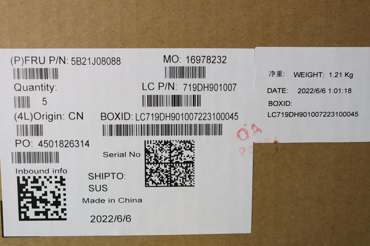 Lenovo Motherboard i5-1235U, 8GB RAM, AX211, Windows DPK - 5B21J08088