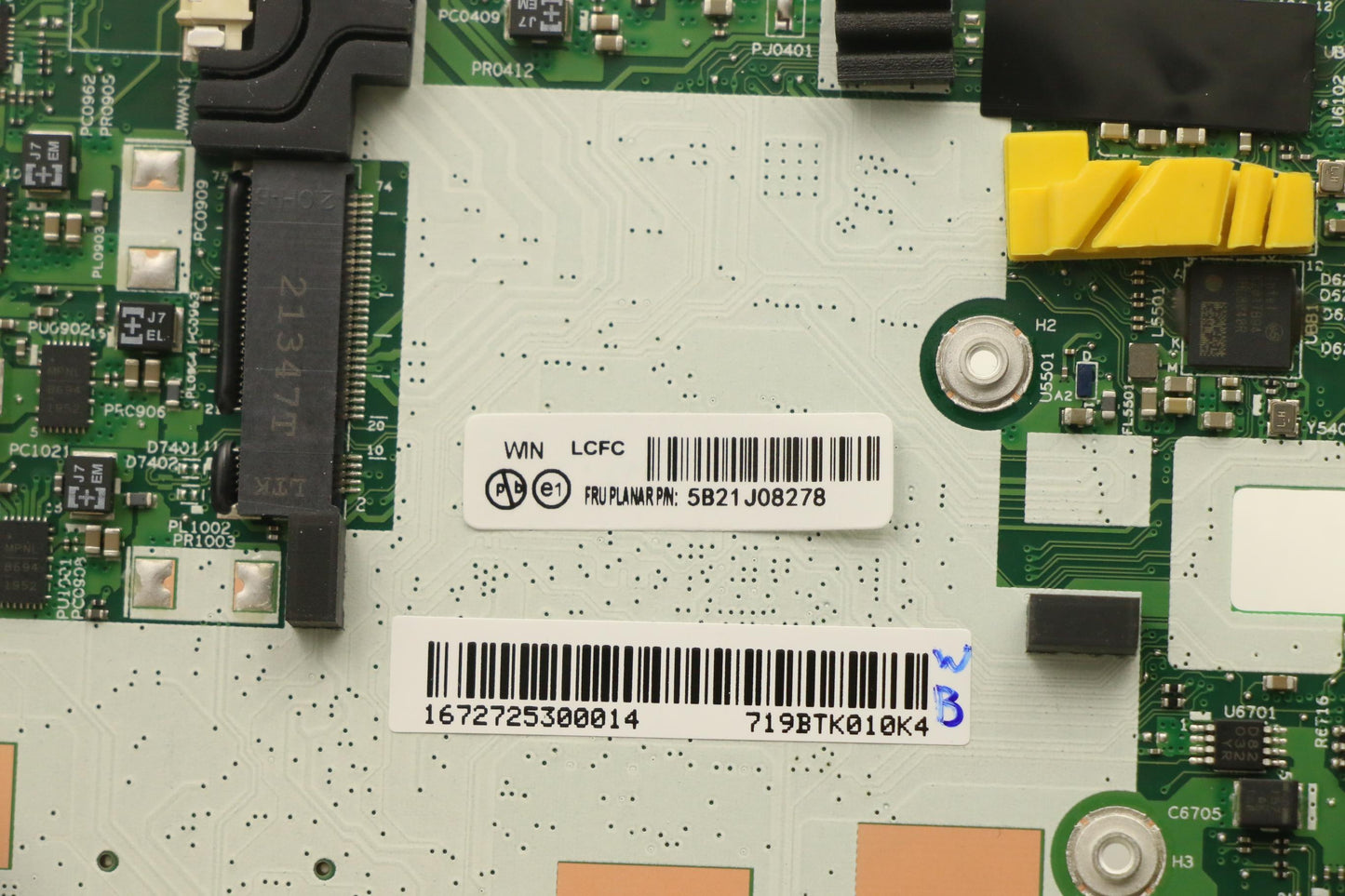 Lenovo Motherboard i5-1135G7, 8GB RAM, AX201, Windows DPK - 5B21J08278