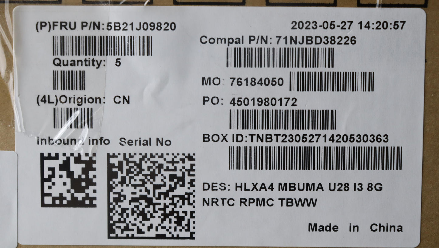 Lenovo Bdplanar Mbc21Dh Nok I31220Uma - 5B21J09820