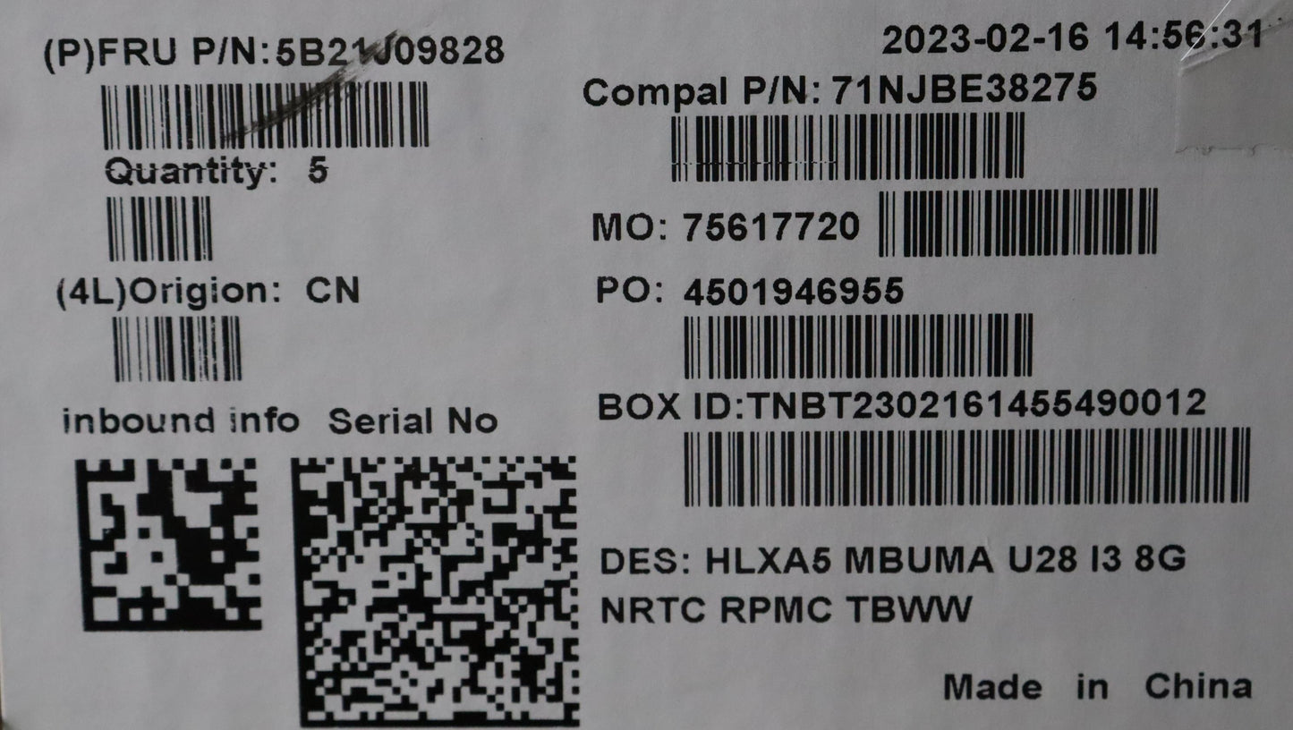 Lenovo Bdplanar Mbc21Dj Nok I31220Uma - 5B21J09828