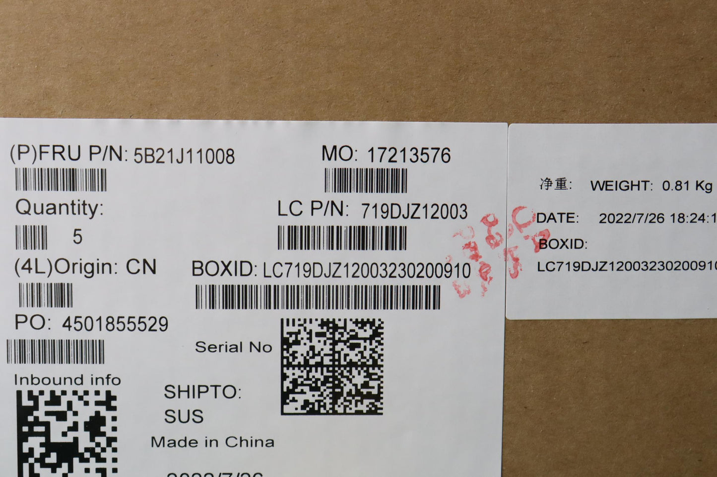 Lenovo Motherboard, i7-1260P, UMA, 16GB RAM, Windows RM - 5B21J11008