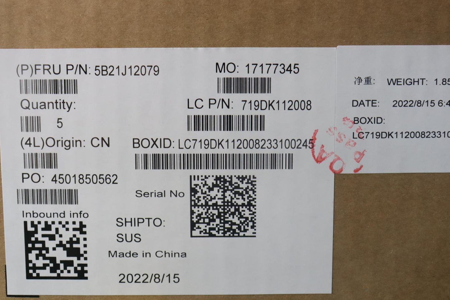 Lenovo Bdplanar Mbl82Ugwinr76800Hrx68 - 5B21J12079