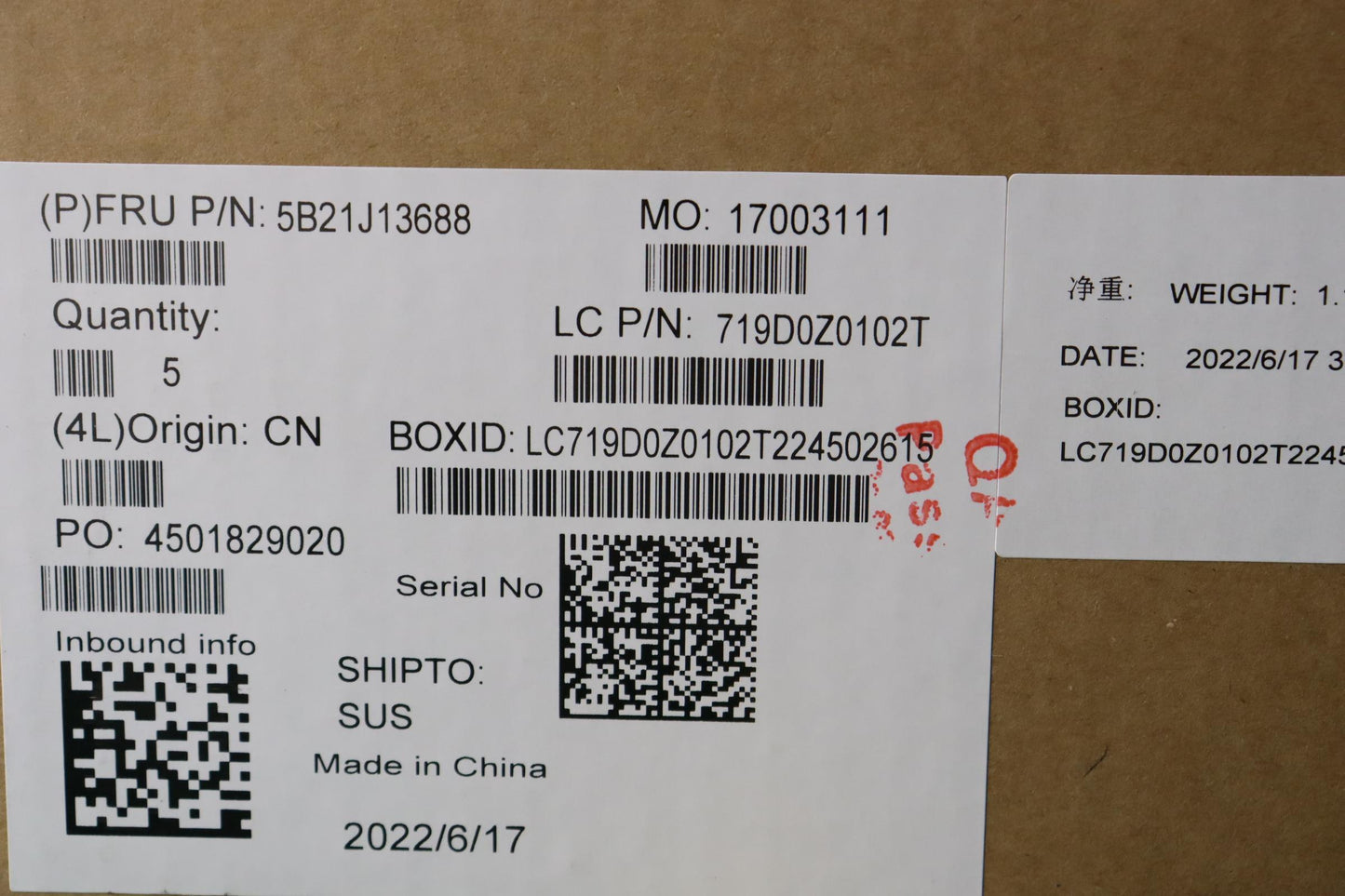Lenovo Bdplanar Win,I51235U,8G,Ytpm2, - 5B21J13688