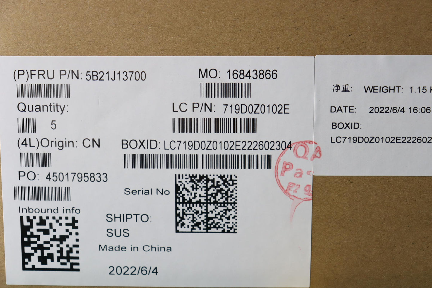 Lenovo System Board, Intel i5-1235U, 16GB RAM, TPM 2.0, yAB, EI - 5B21J13700