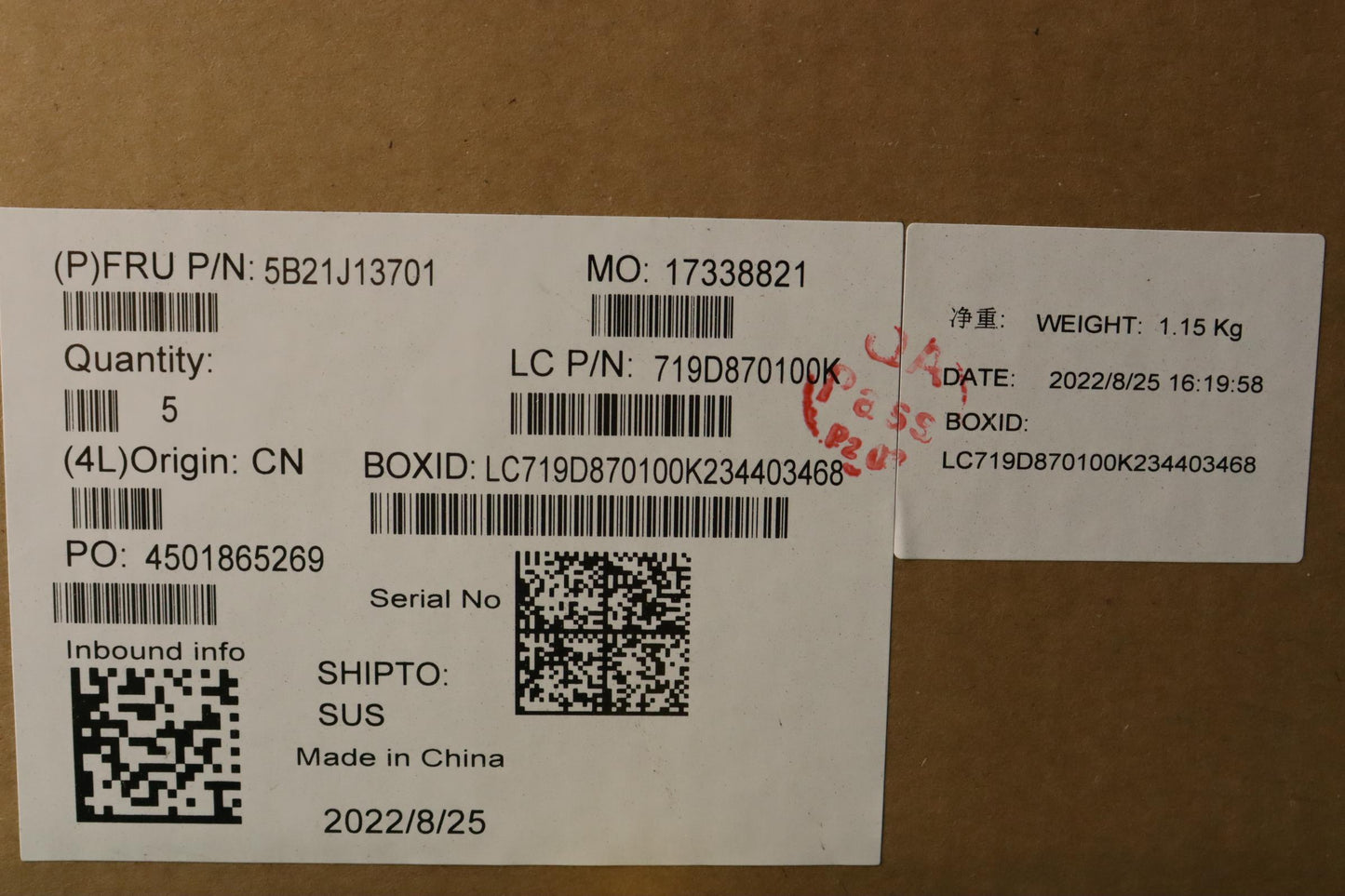 Lenovo Bdplanar Win,I51235U,16G,Ytpm2 - 5B21J13701