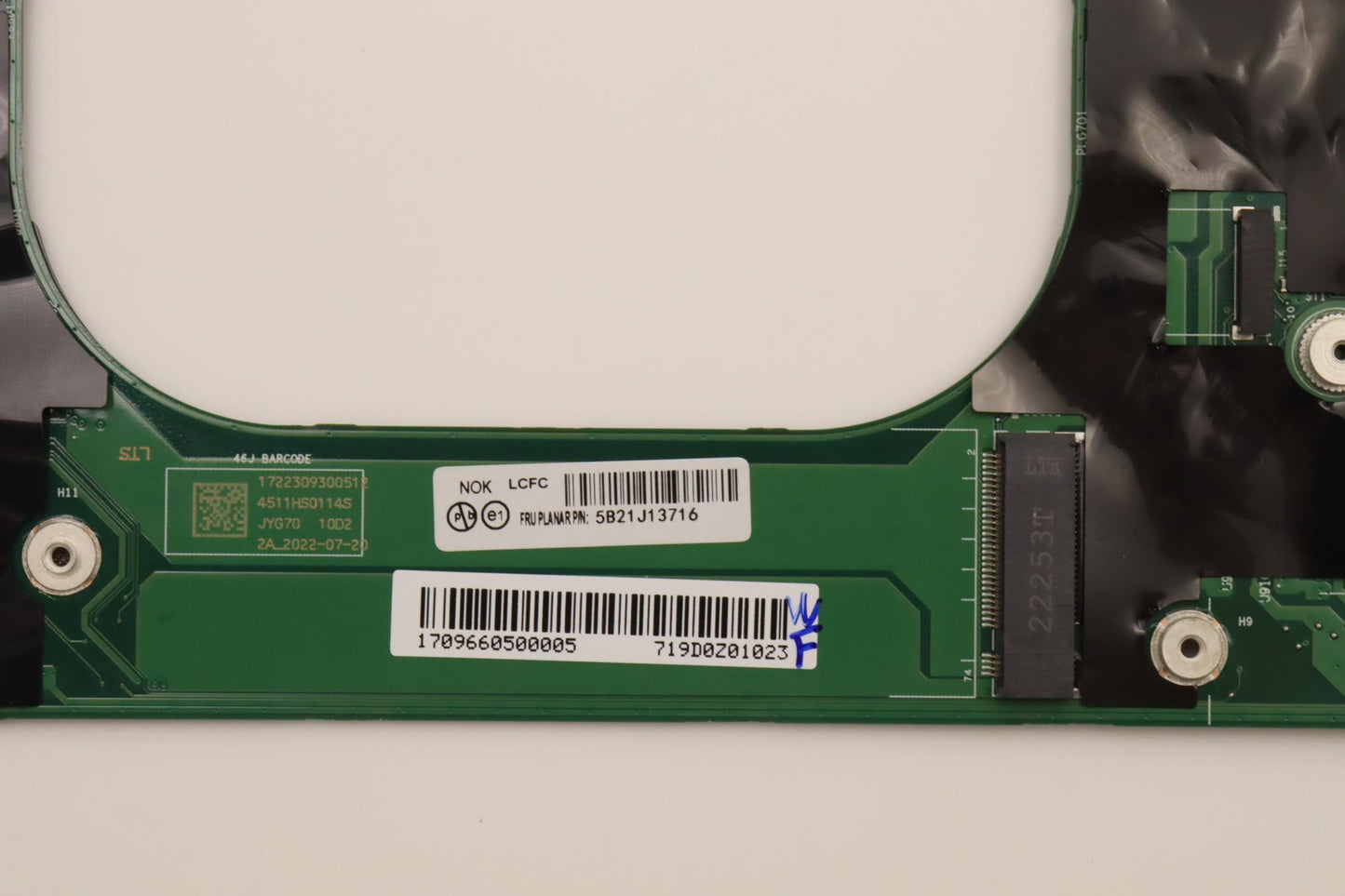 Lenovo Bdplanar Nok,I71255U,16G,Ytpm2 - 5B21J13716