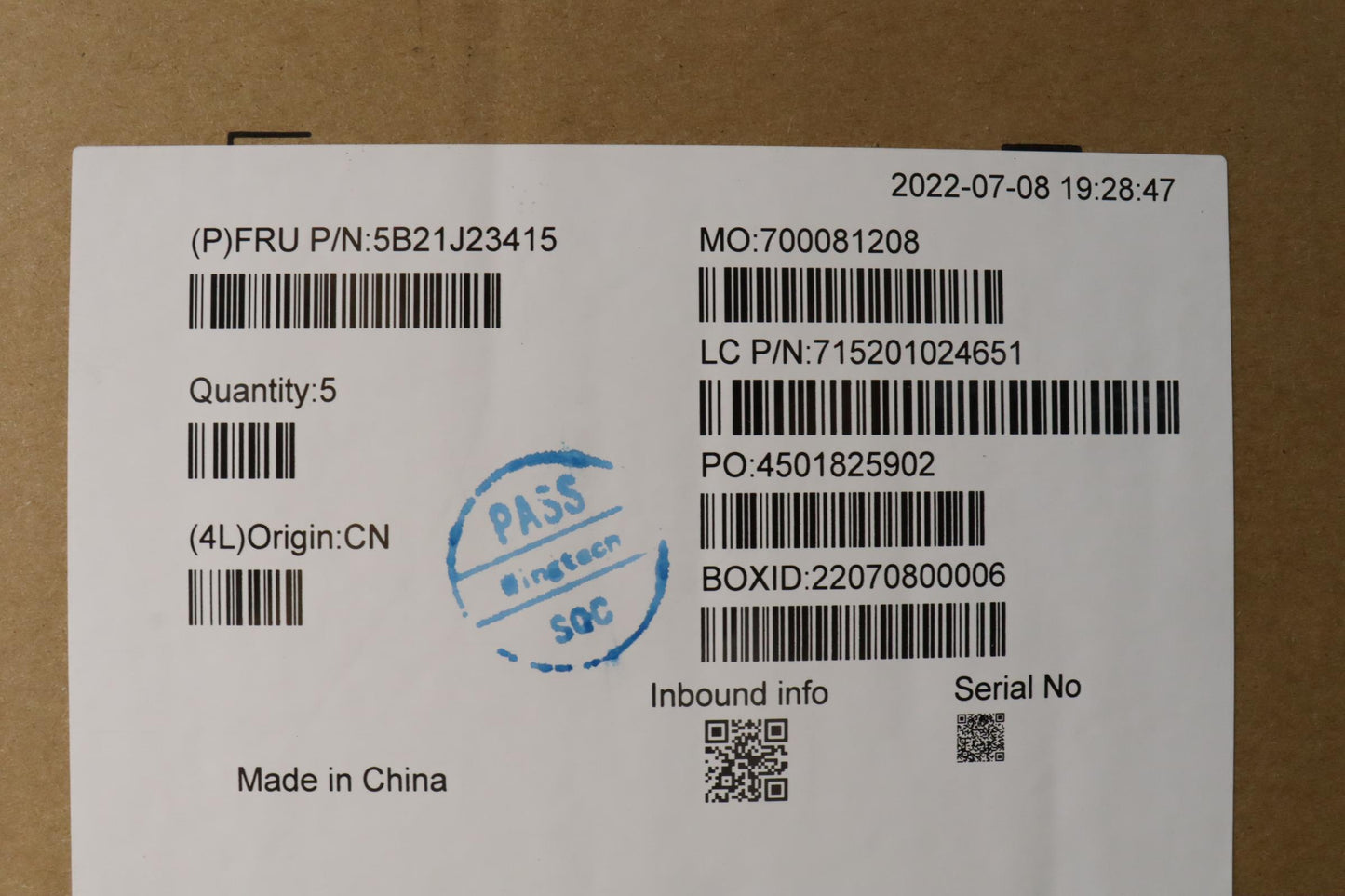 Lenovo Bdplanar Mb Wt Win 82Tq I71255 - 5B21J23415