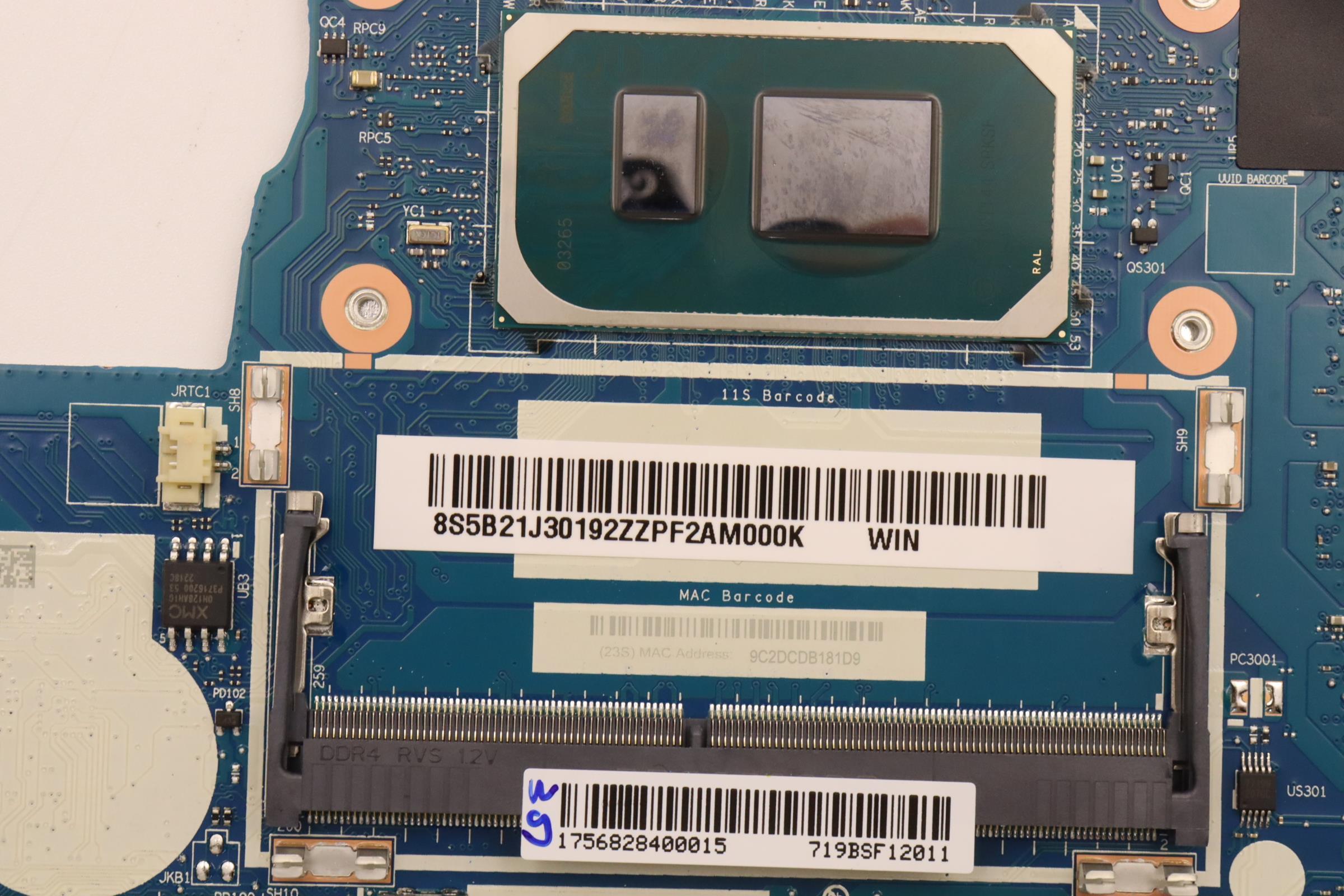 Lenovo Motherboard L82H7, i5-1155G7, UMA, 8GB RAM, RPMC