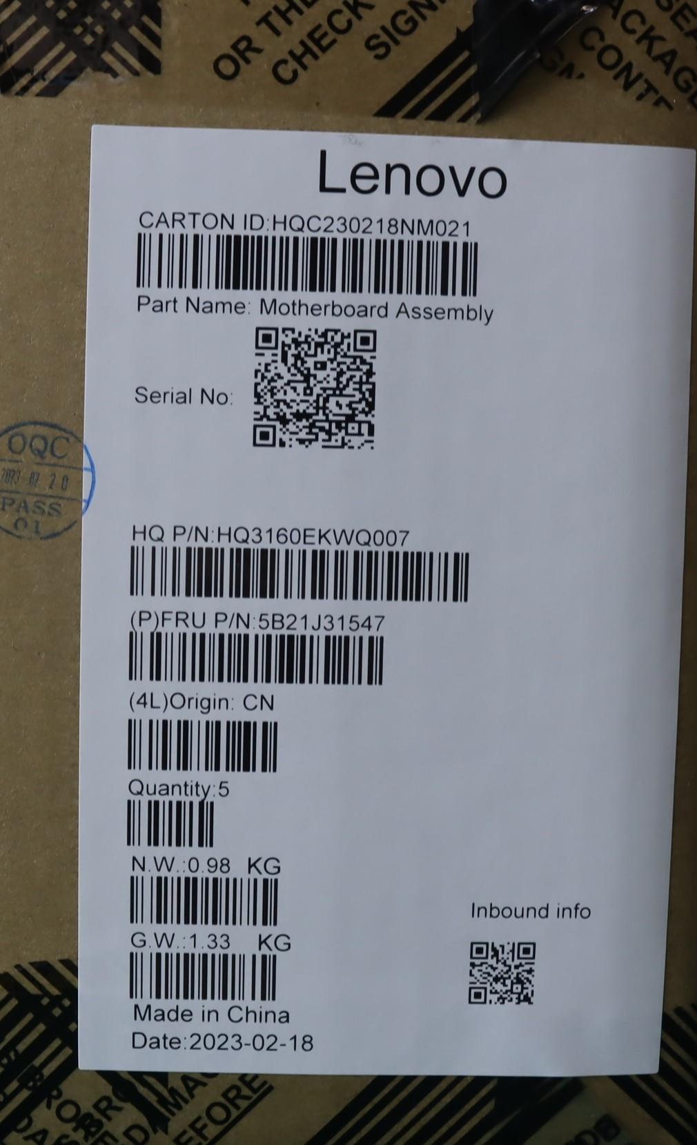 Lenovo Bdplanar Mb H 82Wu I51240P_Uma - 5B21J31547