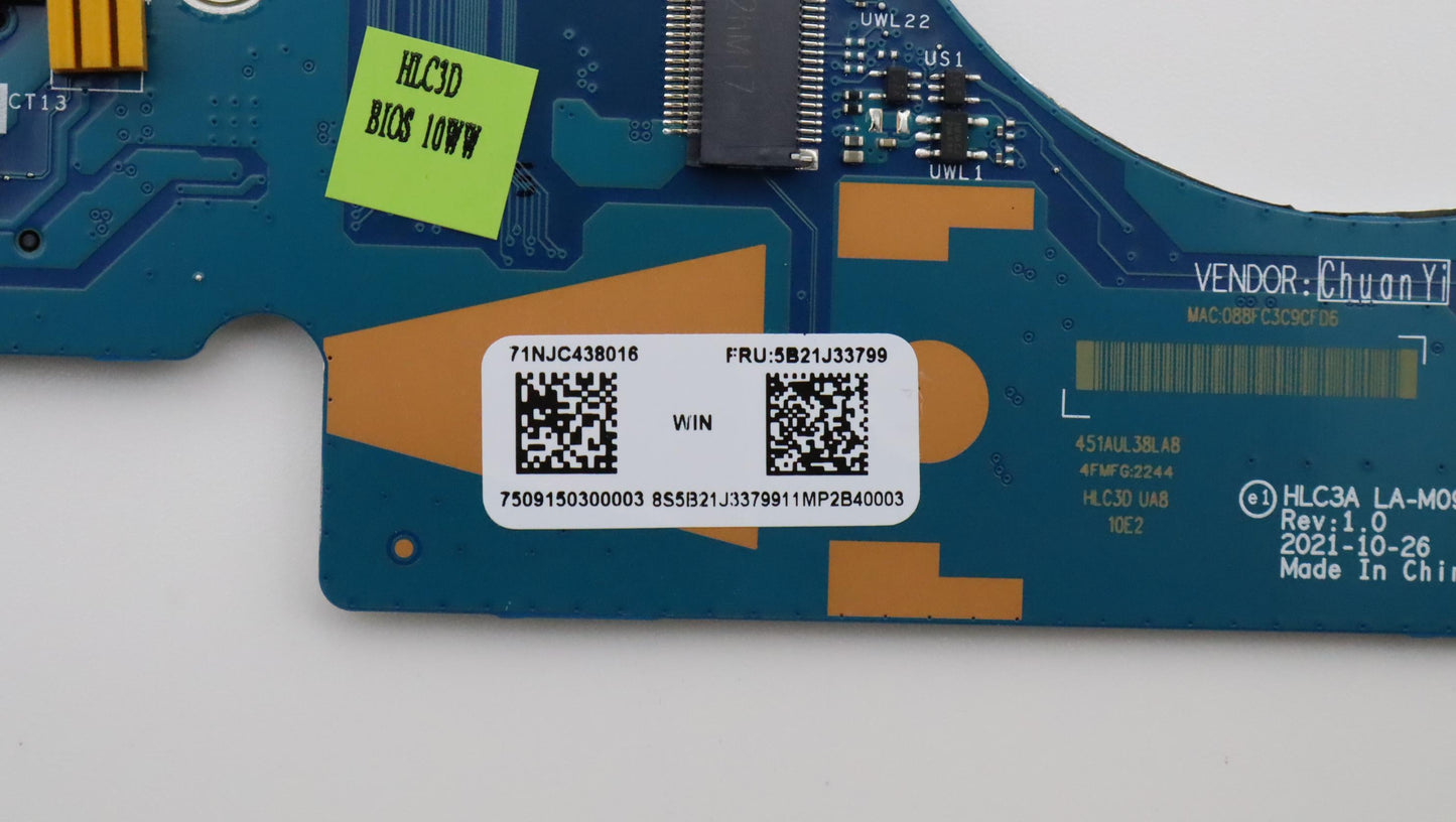 Lenovo Motherboard C83B2, R7-7730U, UMA, 16GB RAM - 5B21J33799