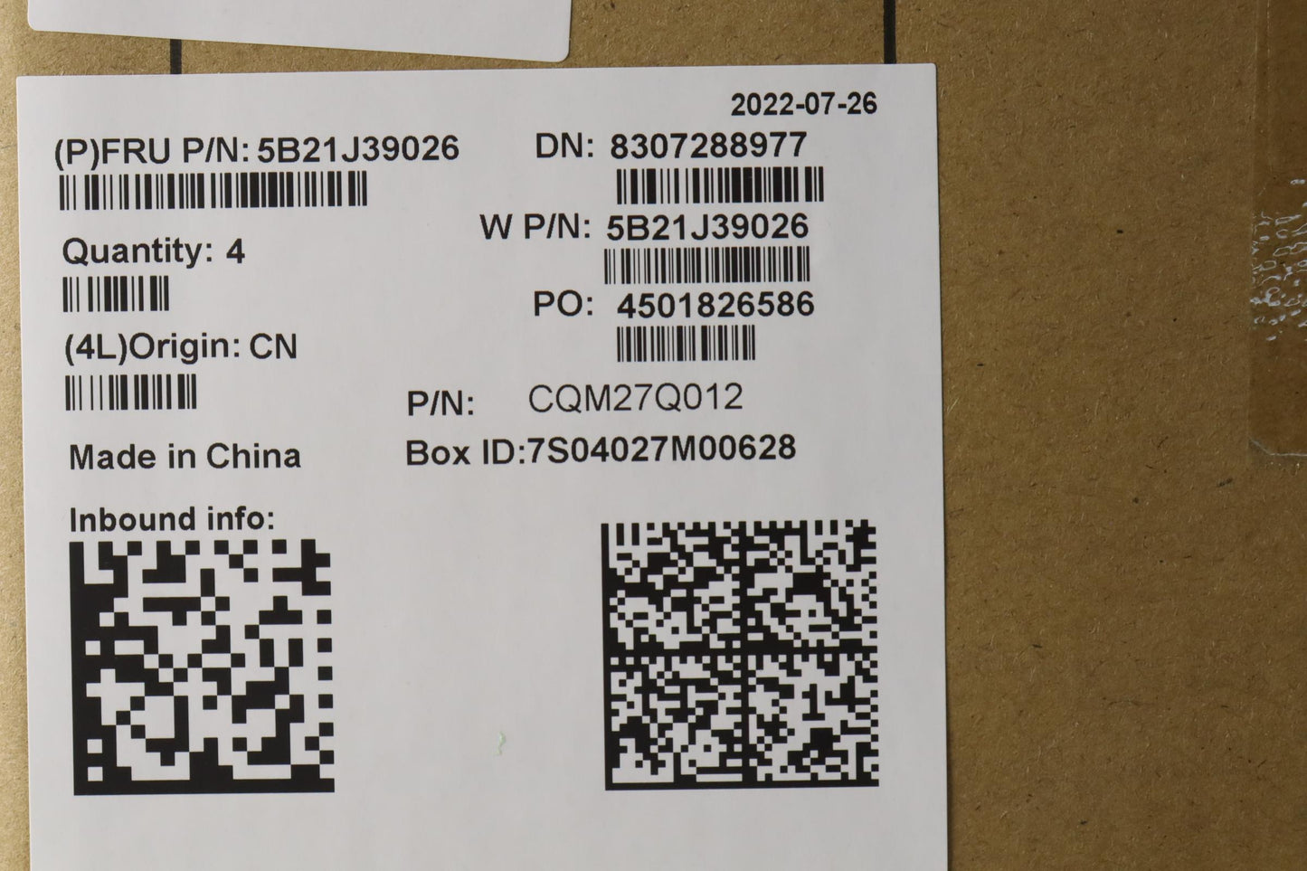 Lenovo Motherboard with i7-1265UVP, 16GB RAM, TPM for Windows - 5B21J39026