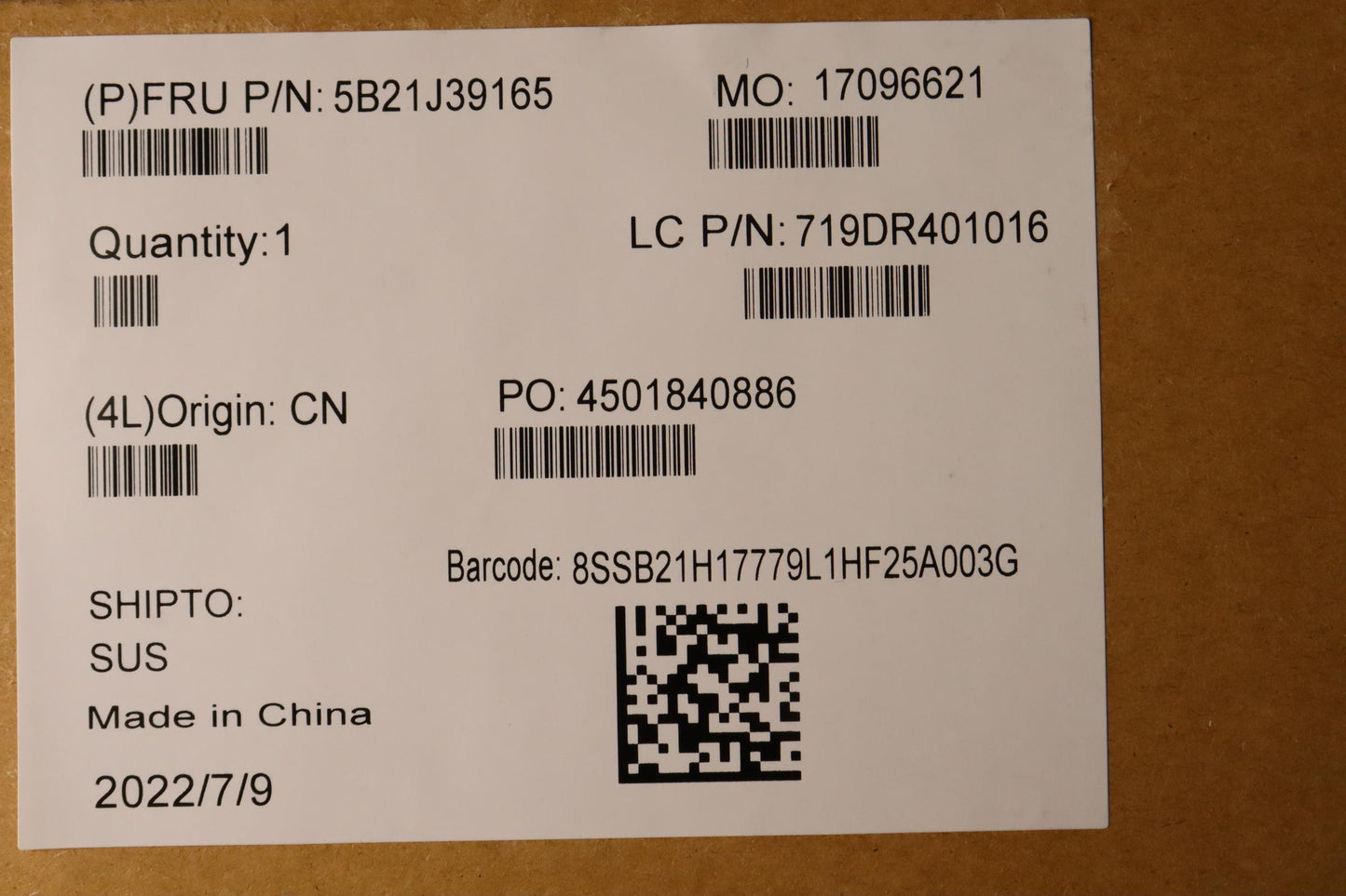 Lenovo Bdplanar Fr5P6650U16Gnfa - 5B21J39165