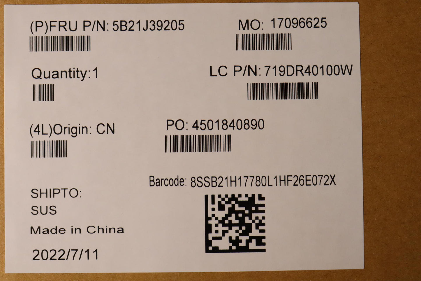 Lenovo Lenovo Parts - 5B21J39205