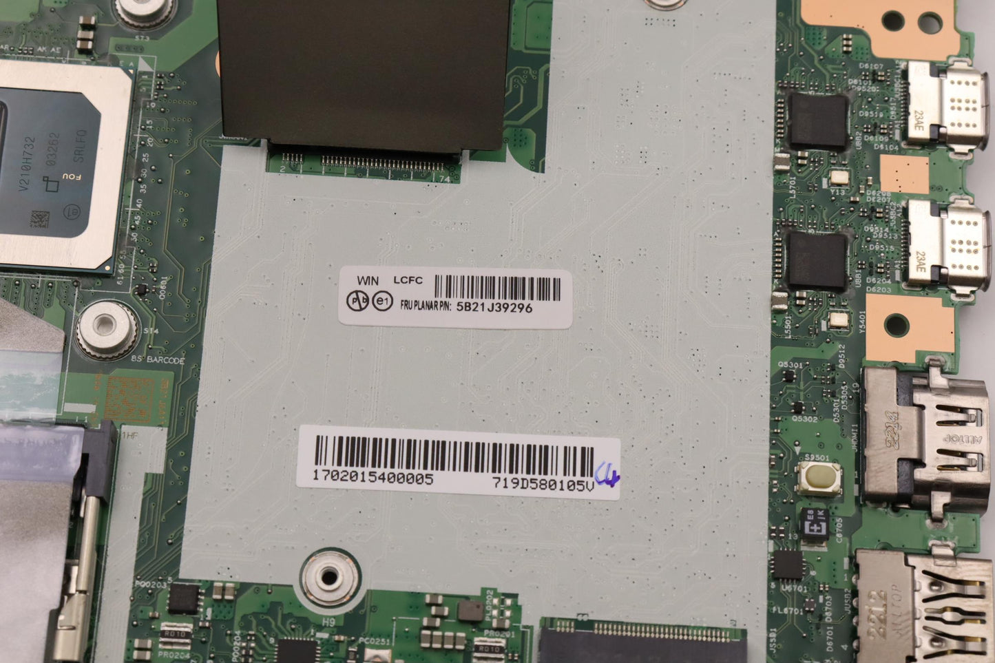 Lenovo Motherboard, i5-1235U, 16GB RAM, AX211, Windows, YdT, yAB, DI, NUVT - 5B21J39296