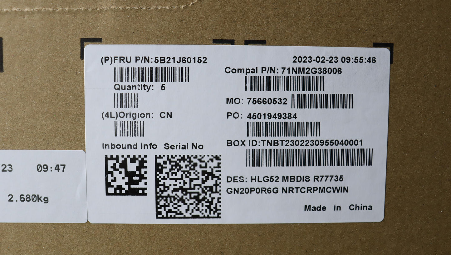 Lenovo Bdplanar 82Sb Win R77735Hs Rtx - 5B21J60152