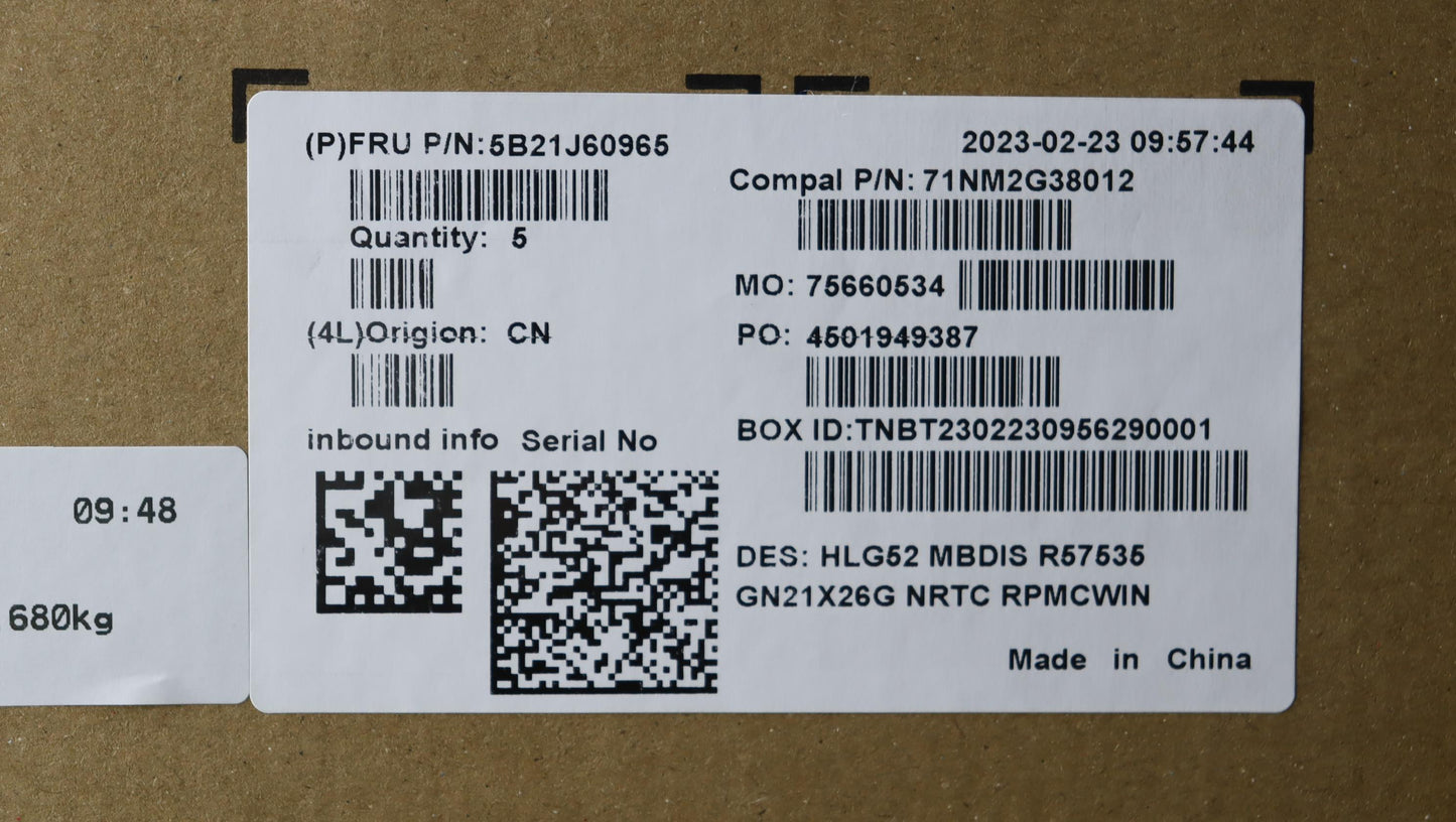 Lenovo Bdplanar 82Sb Win R57535Hs Rtx - 5B21J60965