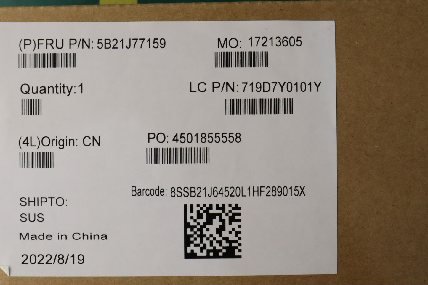 Lenovo Bdplanar I71255U,16G,Ax211,Win - 5B21J77159
