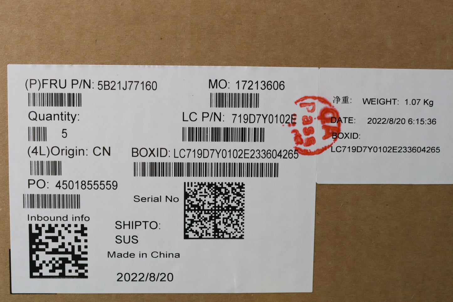 Lenovo Bdplanar I71255U,16G,Ax211,Win - 5B21J77160