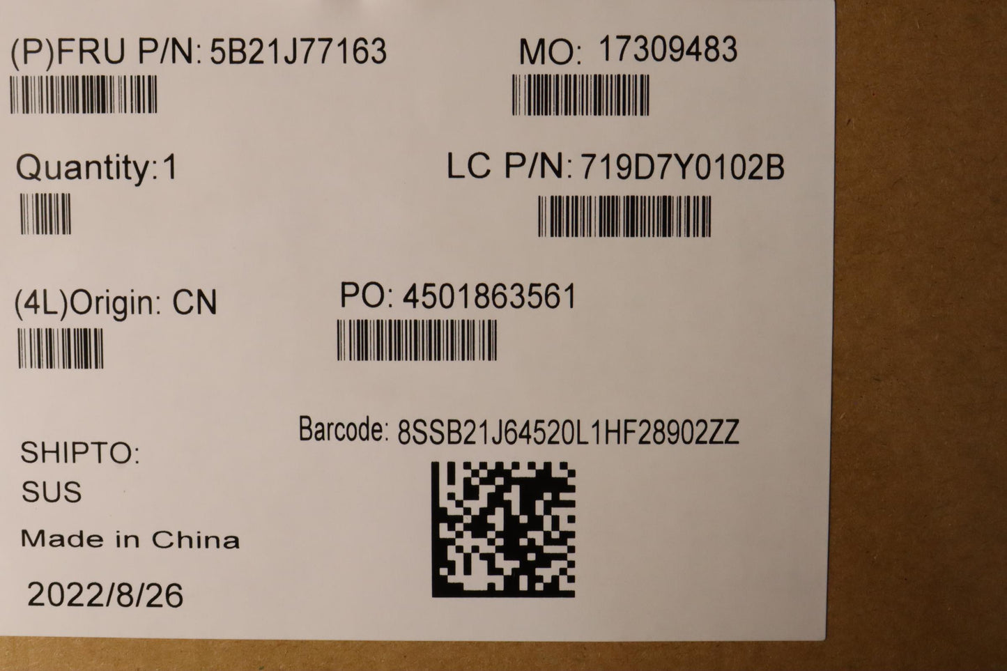 Lenovo Bdplanar I71255U,16G,Ax211,Nok - 5B21J77163