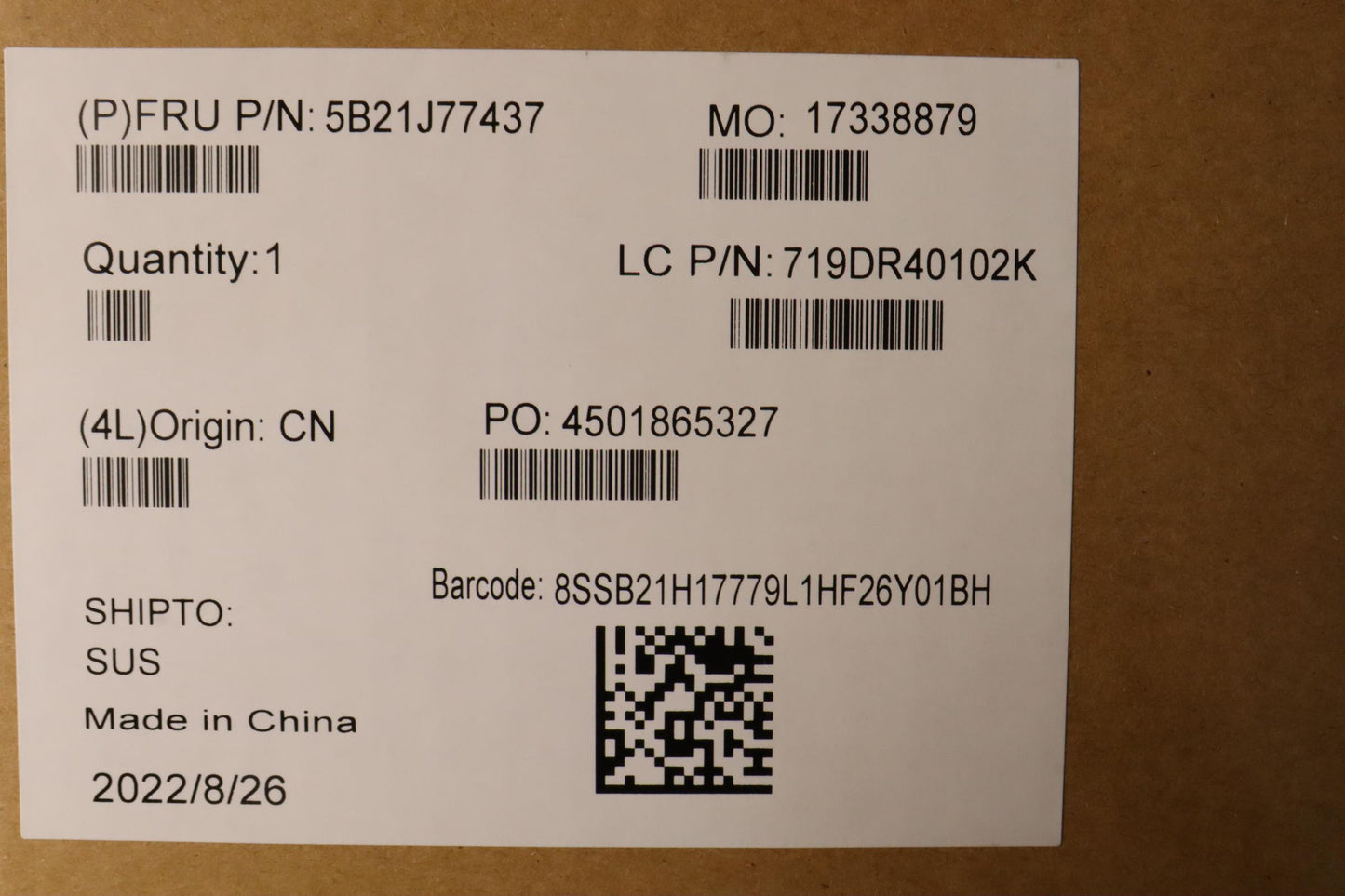 Lenovo Bdplanar Fr5P6650U16G725Ne Nkn - 5B21J77437